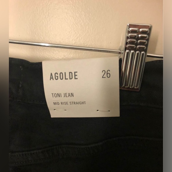 New with tag Agolde Toni demin jeans mid rise straight 26 - Picture 7 of 8